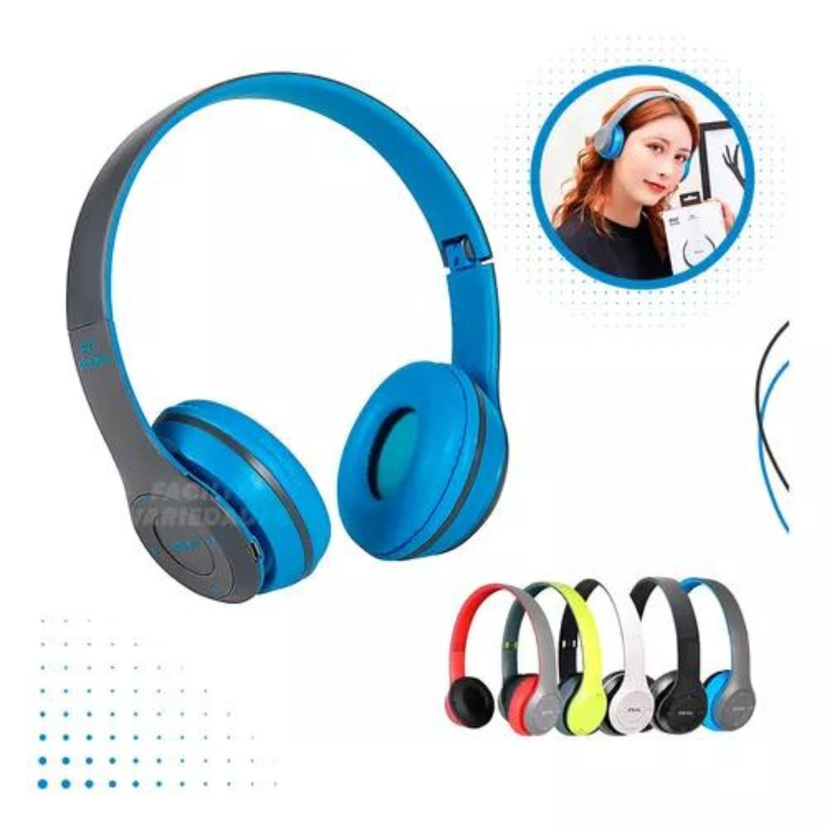 Fone de Ouvido Bluetooth Headphone P47 - Imagem 4